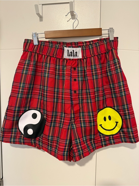 Dressed in LALA Pants - 🙂 NWT Dressed in LaLa Down Bad Plaid Icon Boxer Shorts ☯️